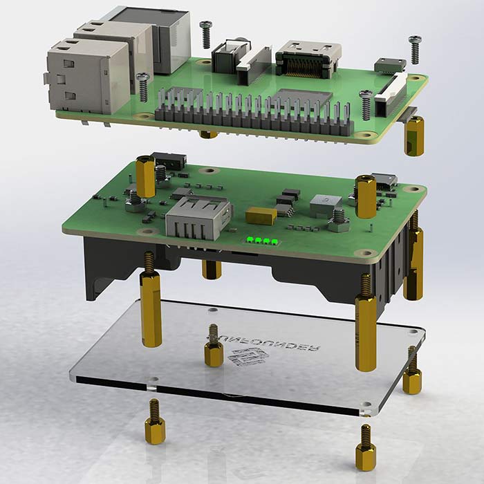 Lithium Battery Power Pack for Raspberry Pi, including the Expansion Board and Power Module(Old) - SunFounder