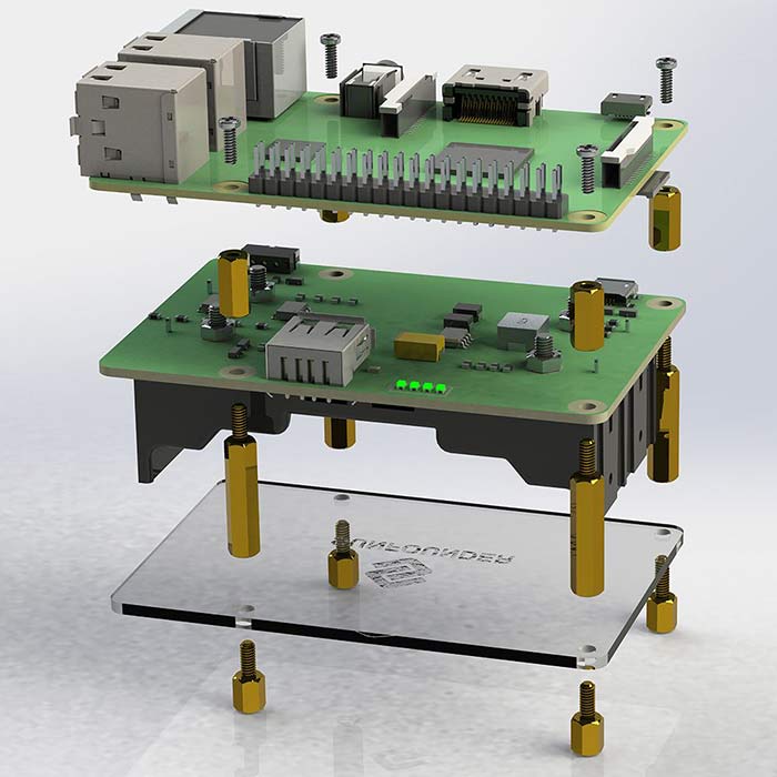 Lithium Battery Power Pack for Raspberry Pi, including the Expansion Board and Power Module(Old)