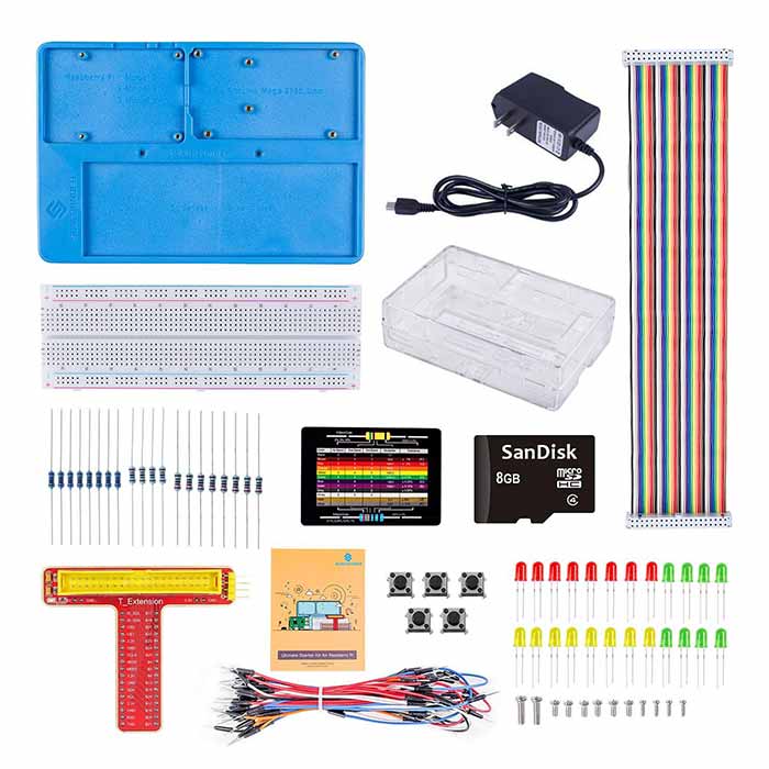 Ultimate Starter Kit for Raspberry Pi 3B/B+ with 8g TF card Detailed Manual - SunFounder