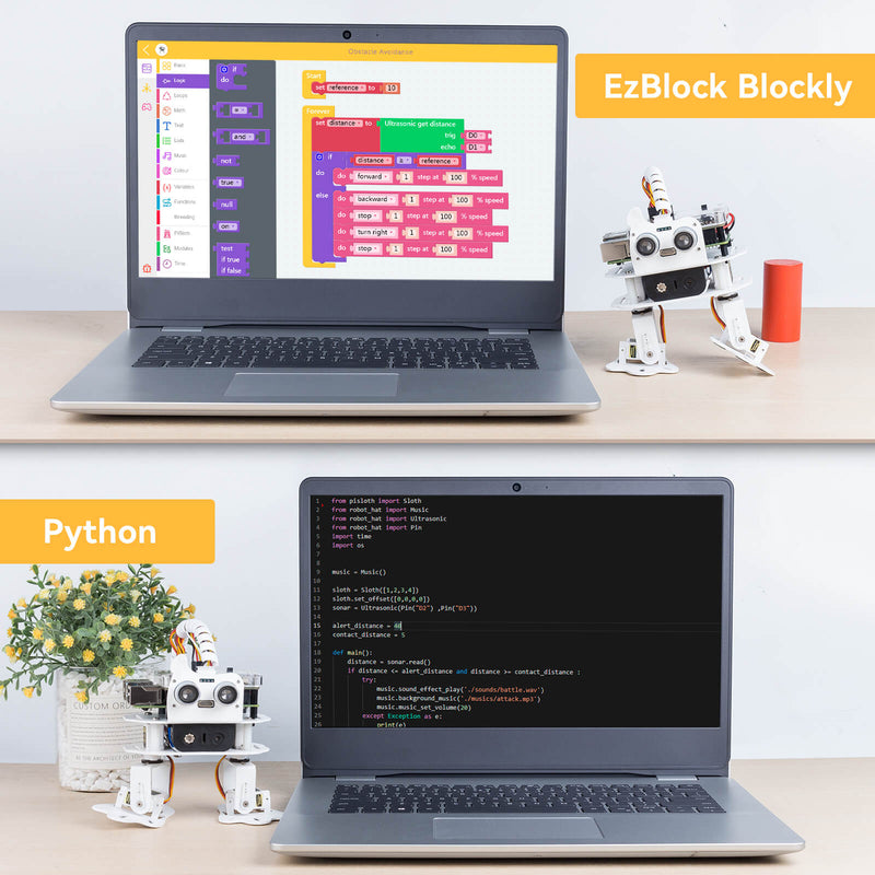 Raspberry Pi Robot Kit - PiSloth for Raspberry Pi 4B/3B+/3B/Zero 2W - SunFounder