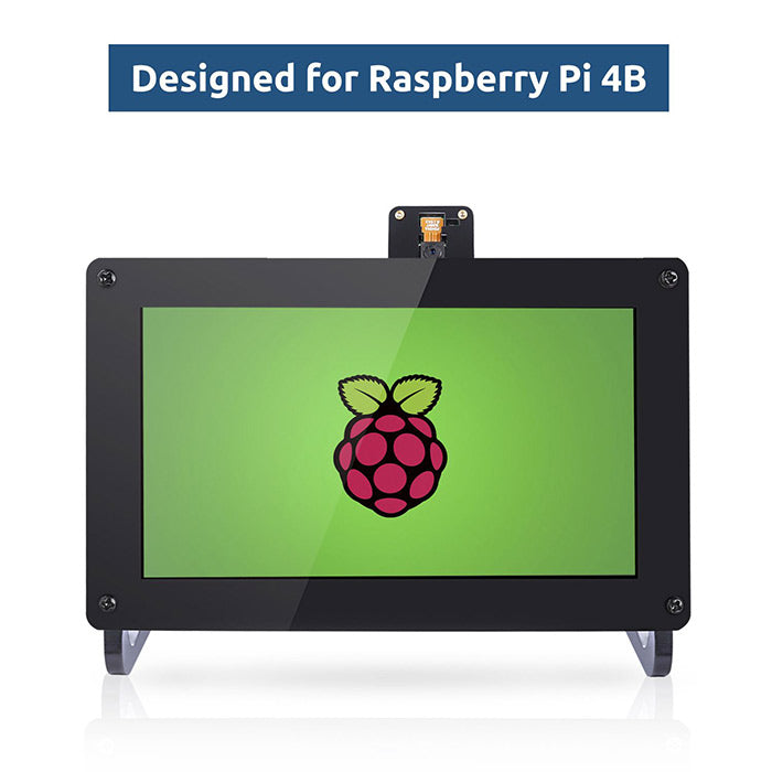 7'' 1024×600 HDMI IPS LCD Display for Raspberry Pi 4, with RPi Case Holder