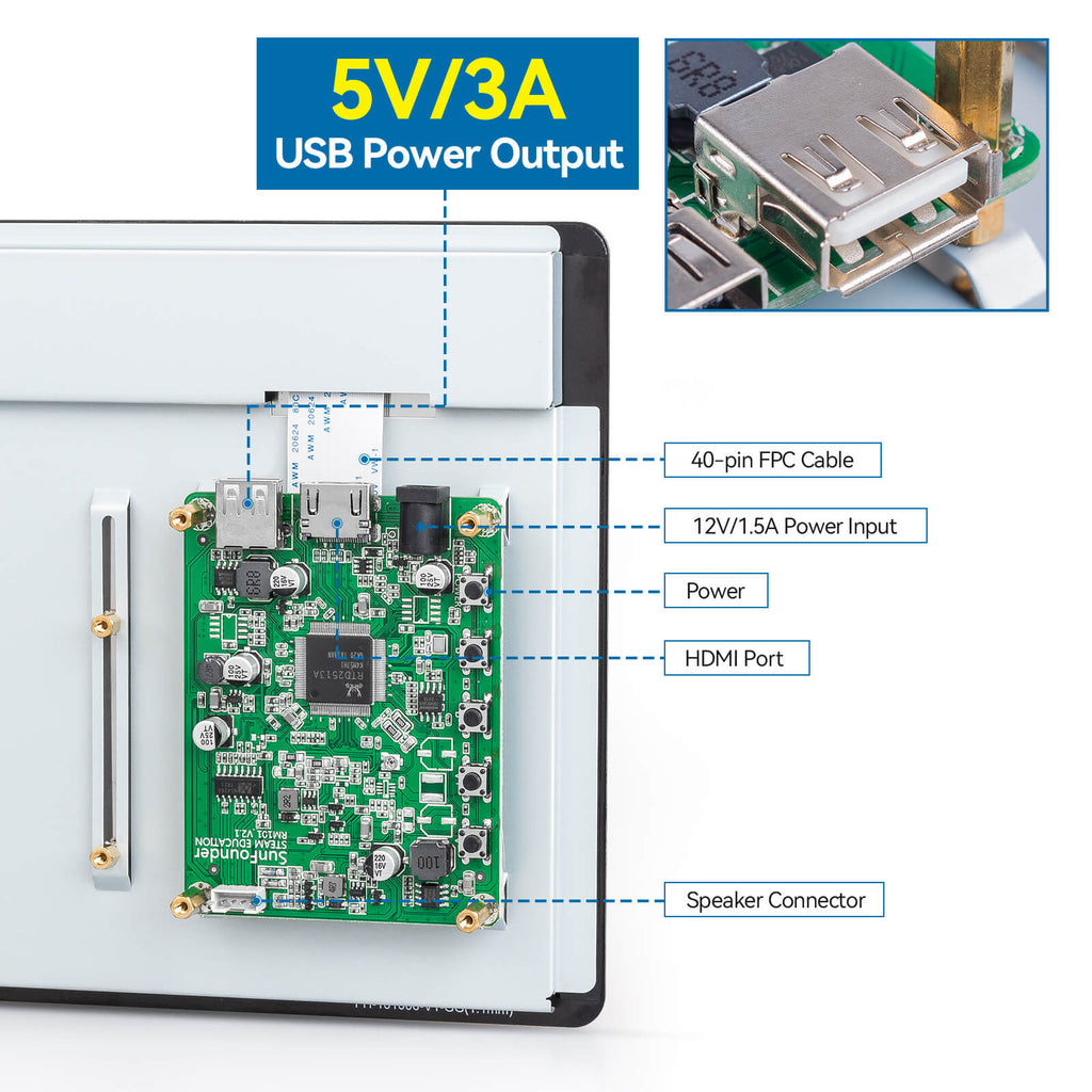 10.1'' 1280x800HDMI Touchscreen for Raspberry Pi - SunFounder