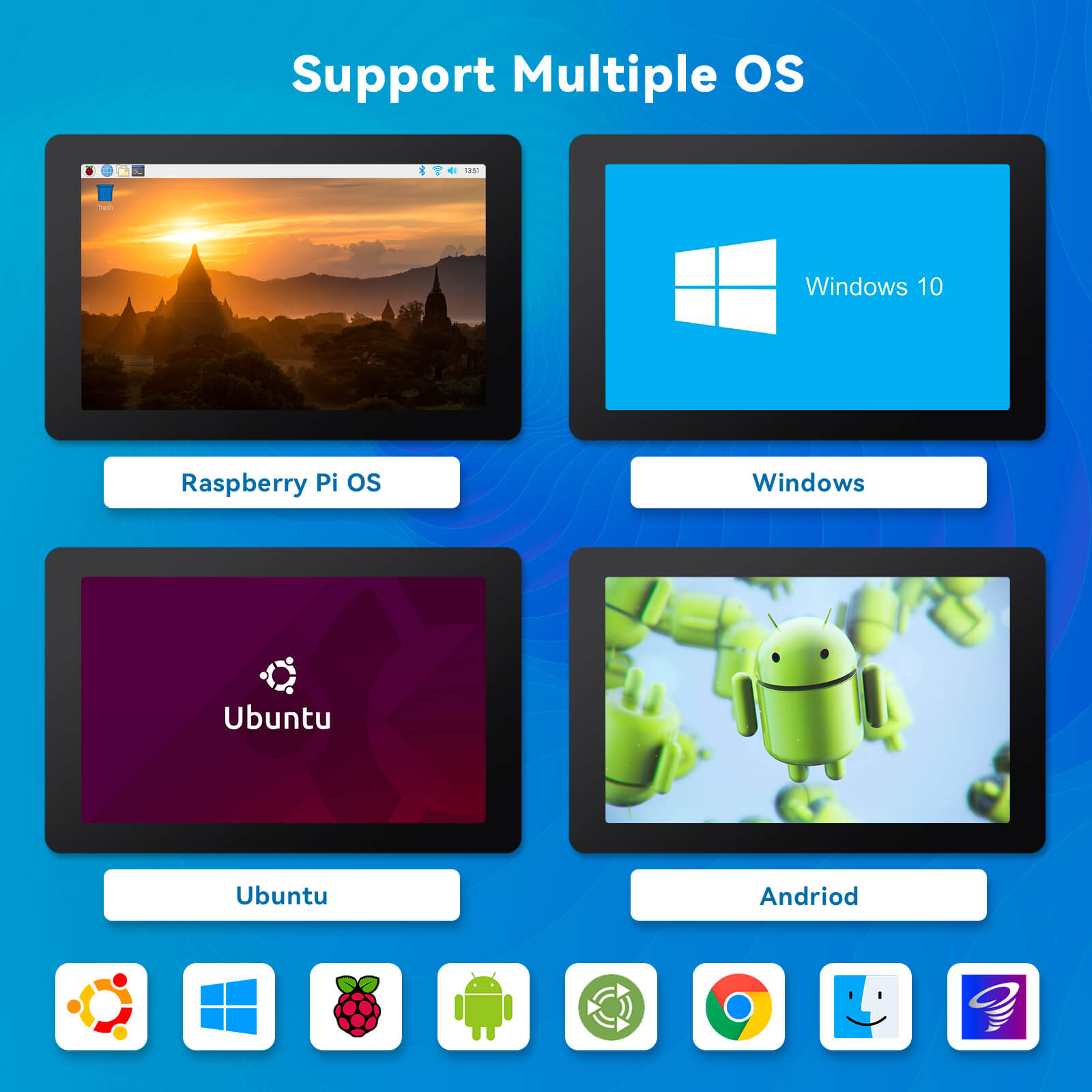 10.1'' 1280x800HDMI Touchscreen for Raspberry Pi - SunFounder