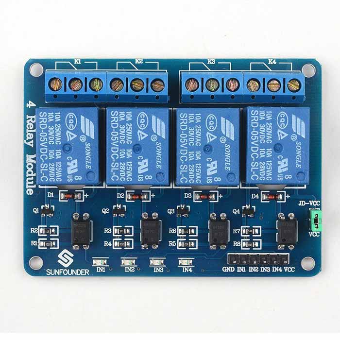 4 Channel 5V Relay Shield Module - SunFounder