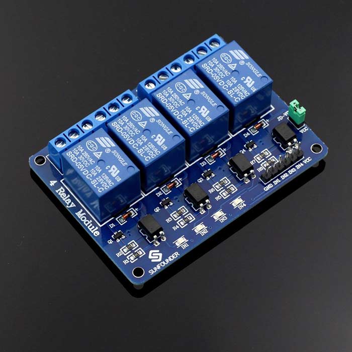 4 Channel 5V Relay Shield Module - SunFounder