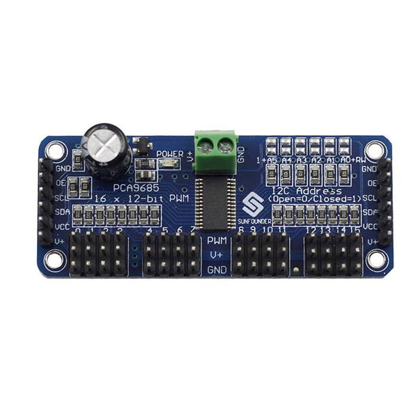 PCA9685 16-Channel 12-Bit PWM Servo Driver | SunFounder