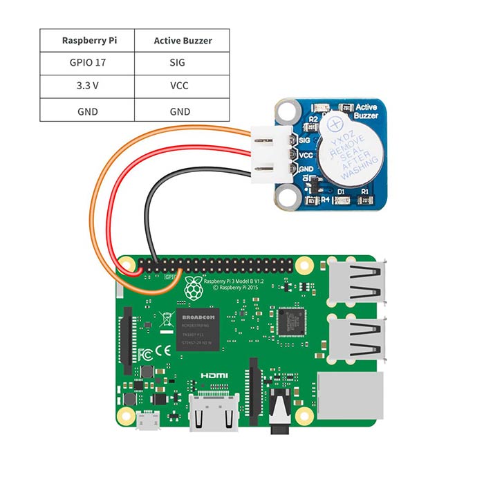 Active Buzzer Module for Arduino & Raspberry Pi - SunFounder