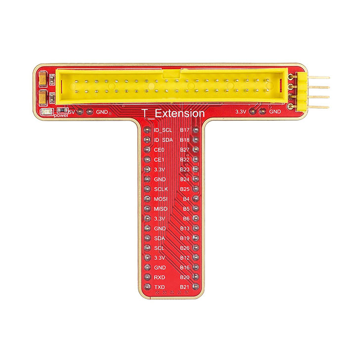 T-Shape GPIO Extension Board with 40-pin Ribbon Cable for Raspberry Pi 5/4/3B+/3B - SunFounder