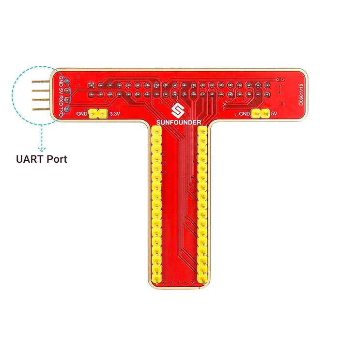 T-Shape GPIO Extension Board with 40-pin Ribbon Cable for Raspberry Pi