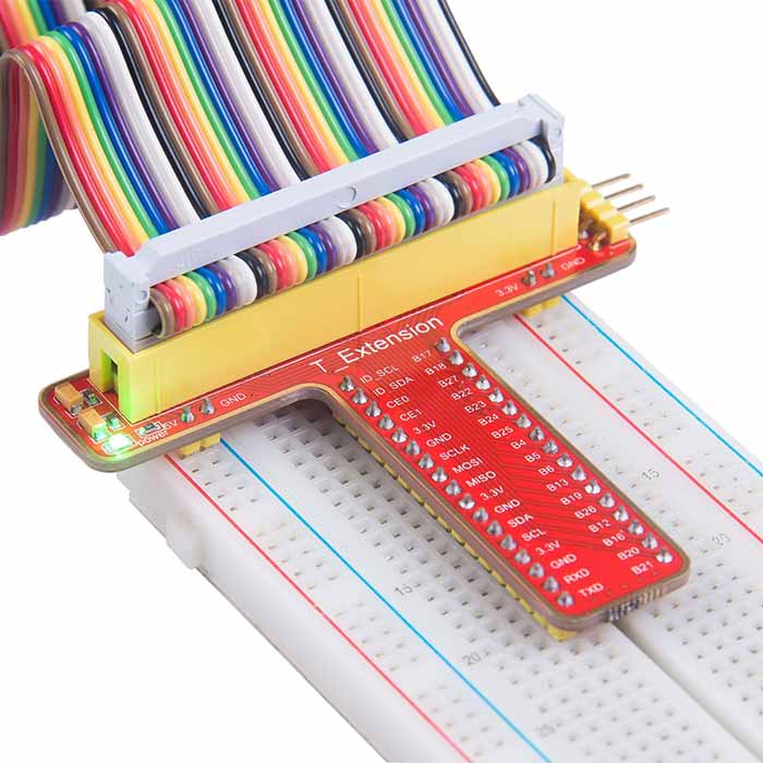 T-Shape GPIO Extension Board with 40-pin Ribbon Cable for Raspberry Pi 5/4/3B+/3B - SunFounder