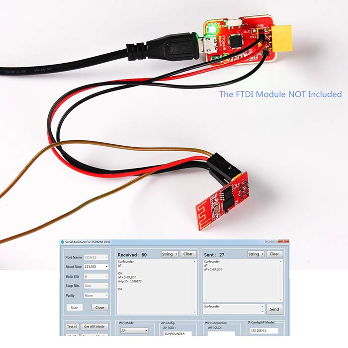 ESP8266 Serial Wifi Transceiver Module 1MB Flash Send Receive - SunFounder