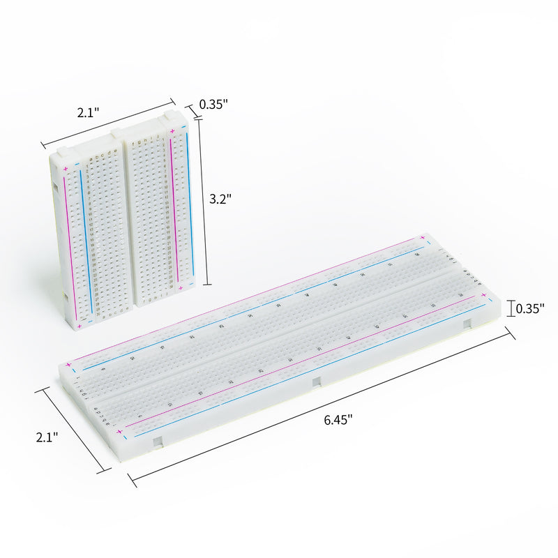 SunFounder Breadboard Kit - Including 3PCS 830 Point 2PCS 400 Point Solderless Breadboards for Arduino - SunFounder