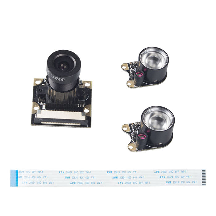 5MP Camera Board - Night Vision & Adjustable-Focus Lens for Raspberry Pi