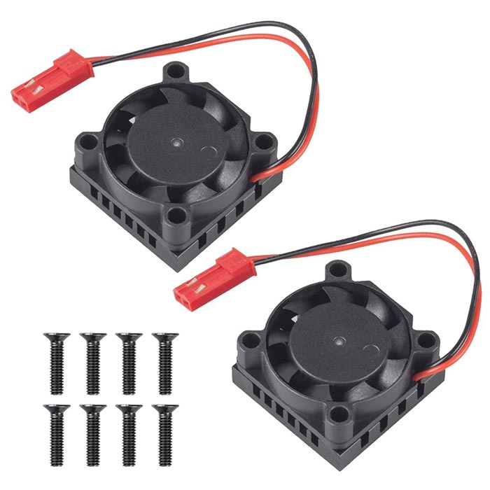 Miniature 5V Cooling Fan With Aluminum Heat Sink for Raspberry Pi (2 pack)