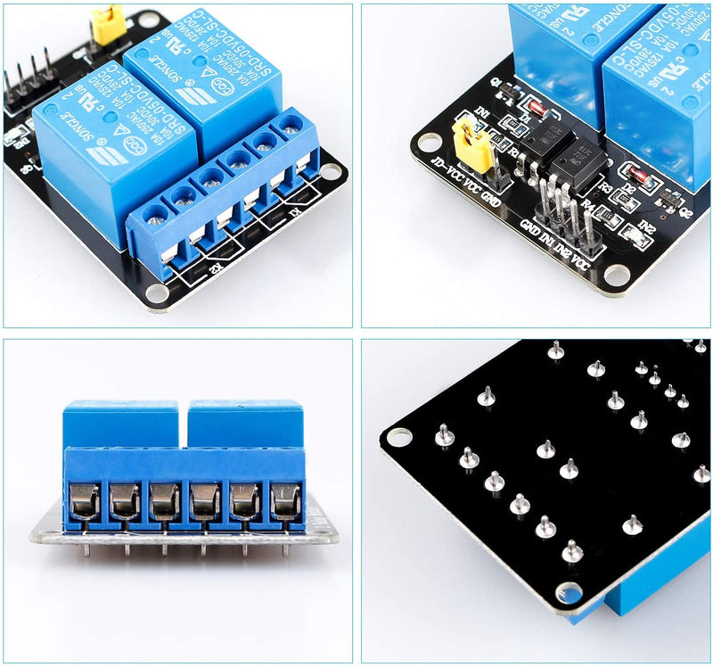 2 Channel DC 5V Relay Module-Low Level Trigger - SunFounder