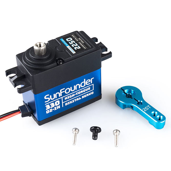 High Torque 330 Servo .17/330 @7.4V, Coreless Motor, Waterproof, Metal  Gear(Ball Bearing) Digital Servo