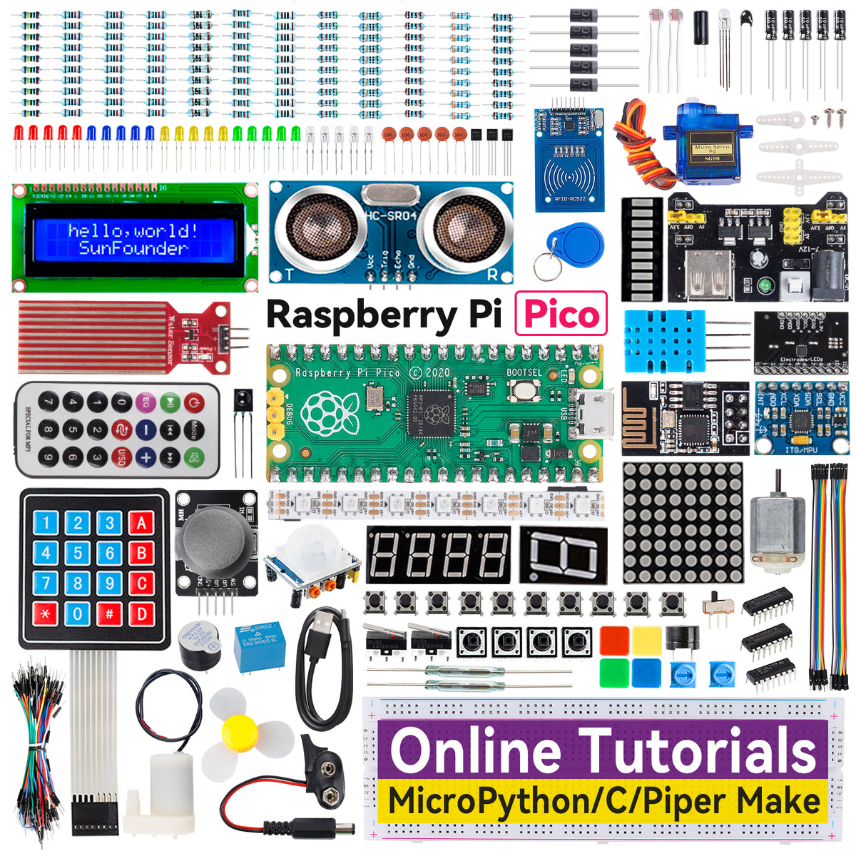 Raspberry Pi Pico Ultimate Starter kit - Euler | SunFounder