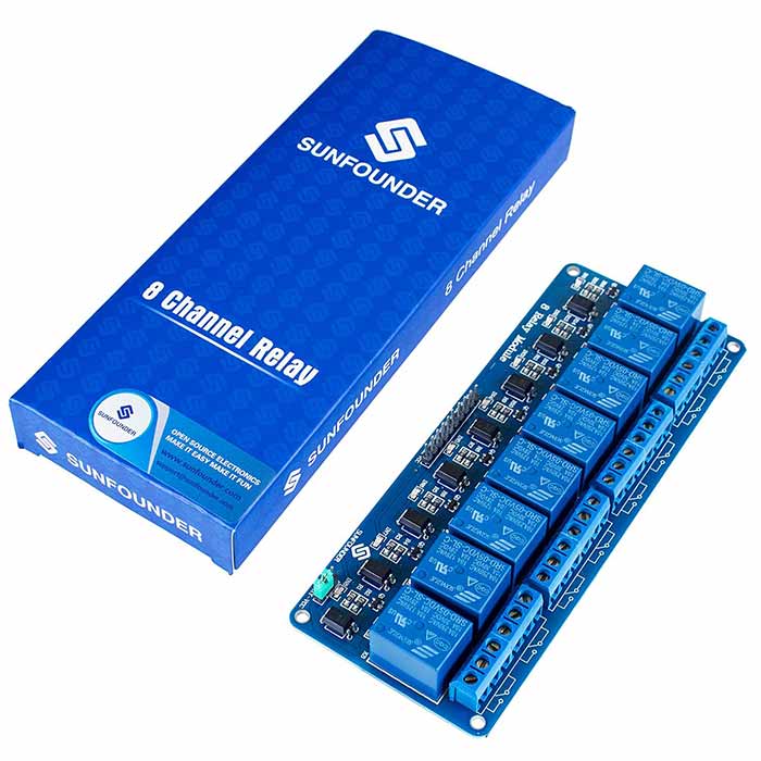 8 Relay Module Arduino Sunfounder Drawing.pdf SunFounder 5V 8 Channel Relay Shield Module for Raspberry Pi /Arduino ...