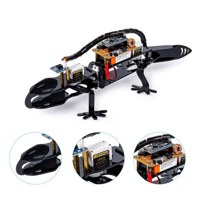 Kit De Robot Lagarto SunFounder – Robótica Programable Con Control Remoto Y Programación Visual – STEM Para Principiantes